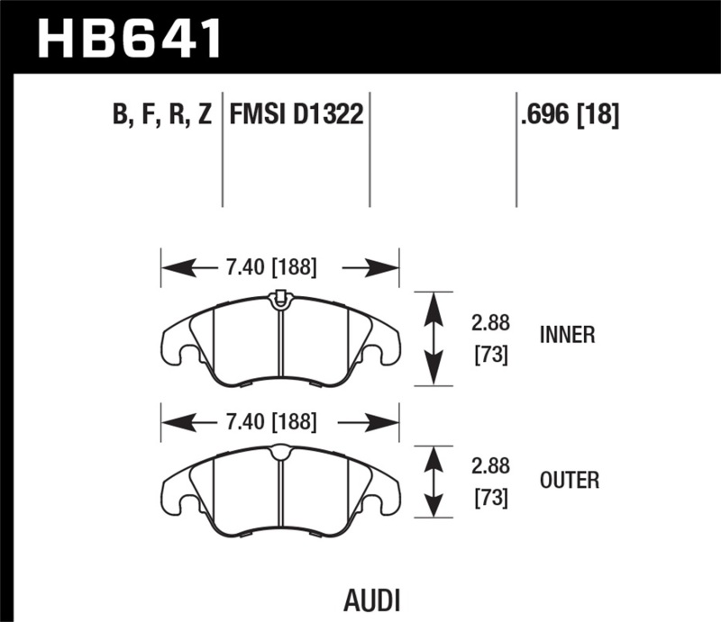 Audi Q5 Brake Pads - Front - Hawk Performance - Ceramic Street - `09-`11 Audi Q5 Brake Pads - Front - Hawk Performance - Ceramic Street - `09-`11